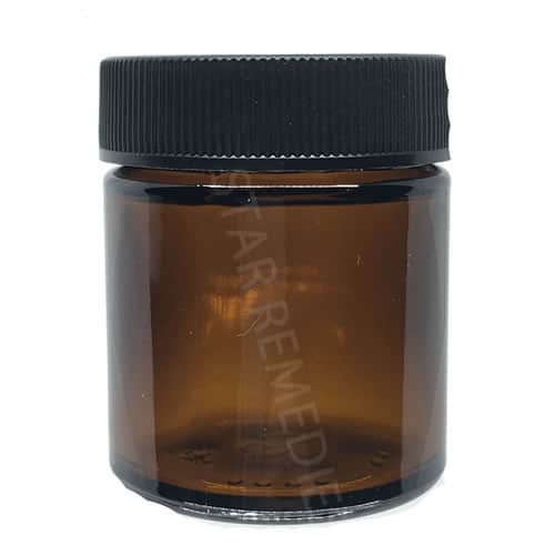 30ML. POTJE AMBER GLAS MET SCHROEFDOP